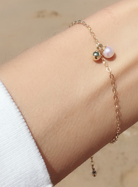 天然正圆淡水珍珠手环