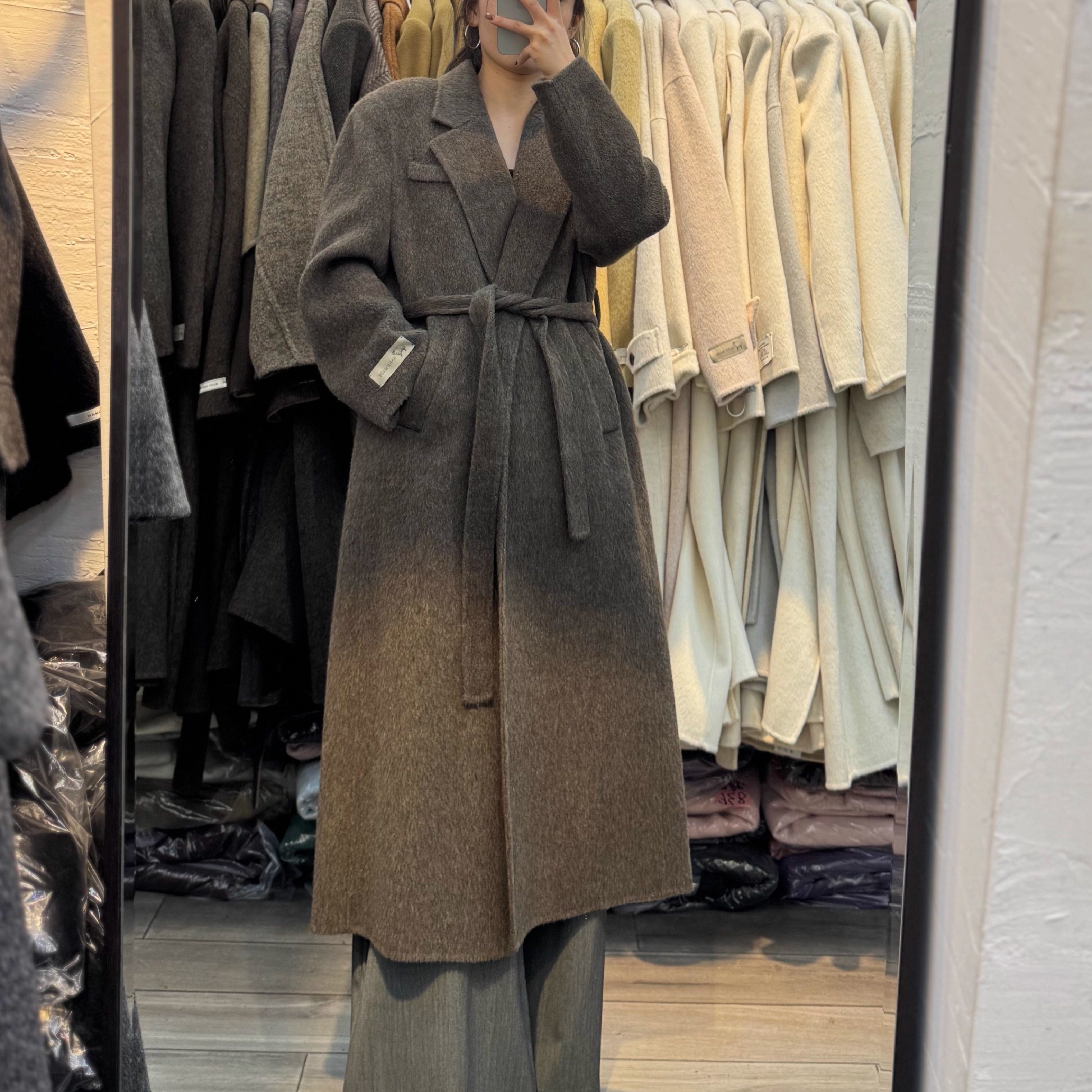 2025秋冬新款双面羊绒大衣女毛呢外套
