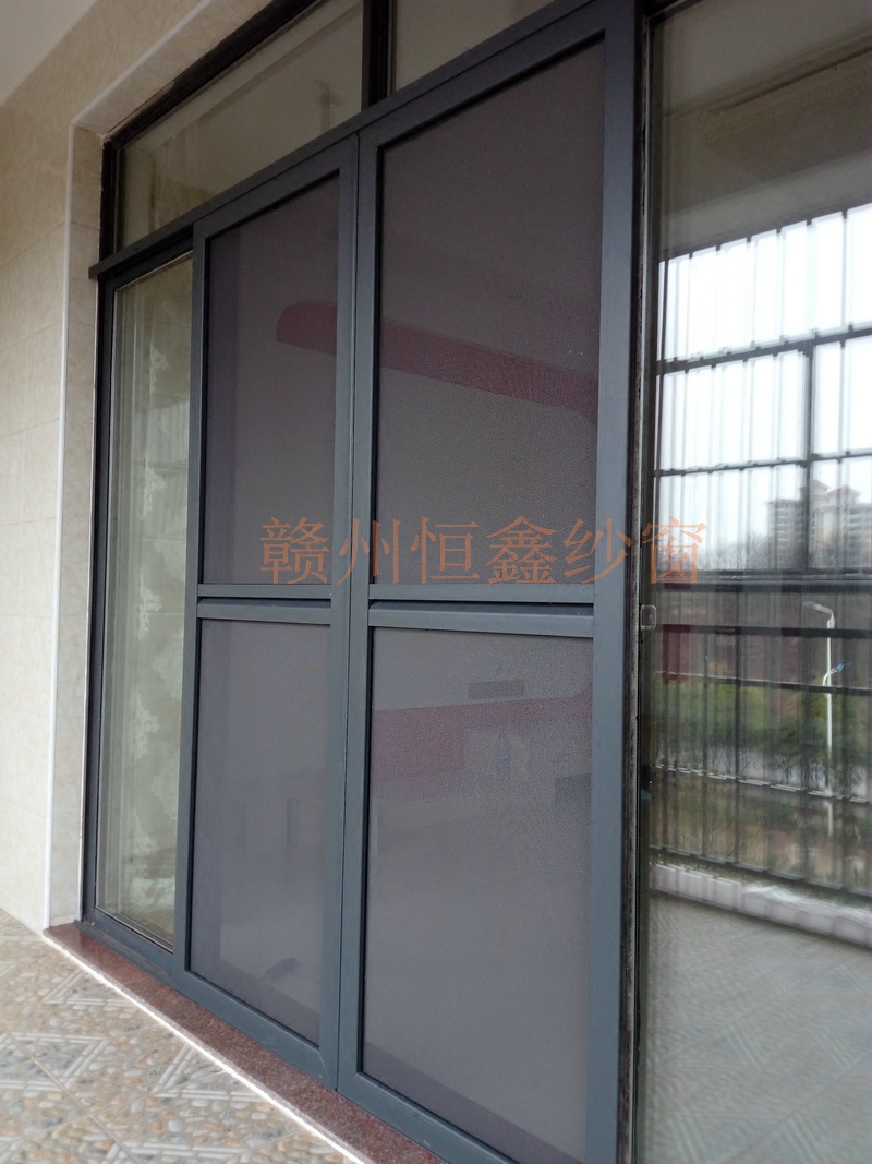 直销赣州恒鑫纱门 金刚网推拉纱门 304不锈钢网纱窗纱门 豪华纱门