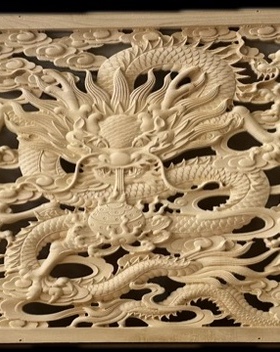 东阳木雕手工雕花挂件实木吊顶背景墙龙仿古装饰古建寺庙民宿茶楼