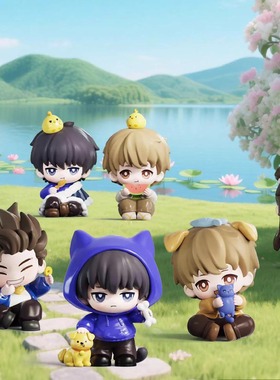 官方正品麦乐微美x盗墓笔记悠闲生活萌玩系列盲盒第四弹周边手 办