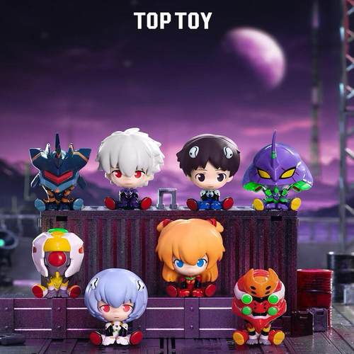 新品TOTOY新世纪福音战士EVA盲盒萌粒明日香绫波丽坐坐潮玩mini