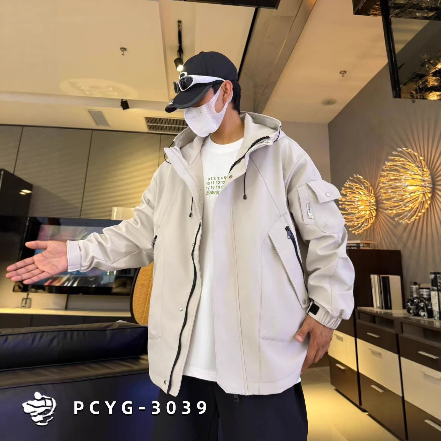 300斤加肥加大码连帽夹克外套