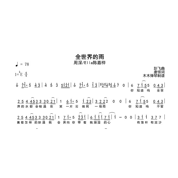 周深/Ella陈嘉桦 - 全世乐器软件