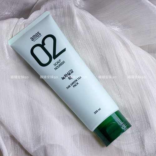 现货韩国amos爱茉诗绿茶固发修护发膜250ml清爽洗发水护发素护理