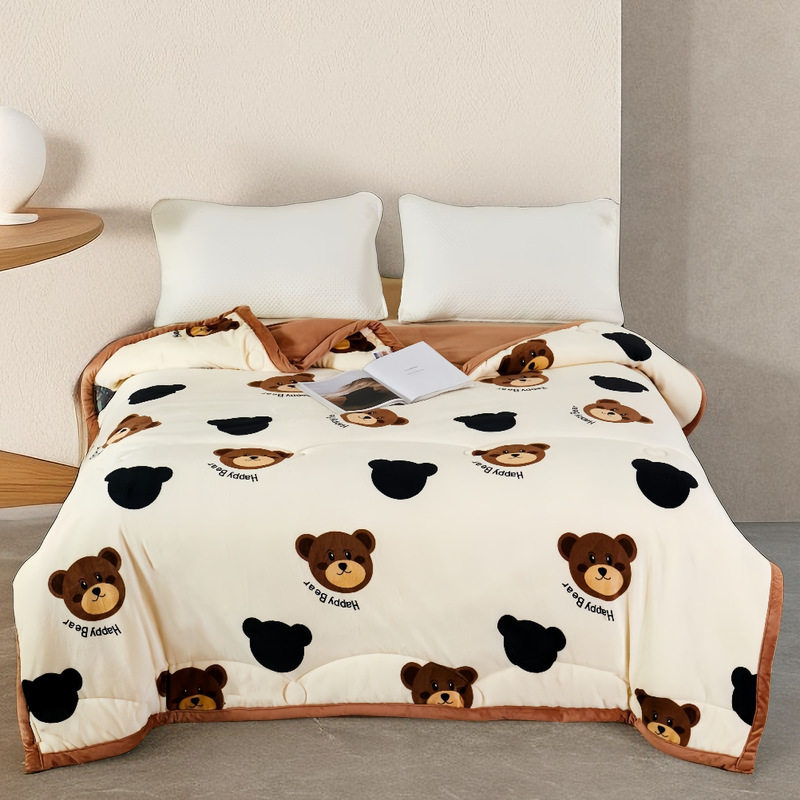 冬季新款双面绒被子加厚保暖冬被芯双人绒春秋被直播礼品发,床上用品,化纤被,淘宝优惠券,粉丝福利购,淘宝优惠卷