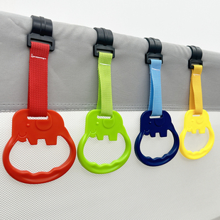 床上网状围栏手拉环宝宝站立学步拉环辅助锻炼臂力婴儿床护栏吊环