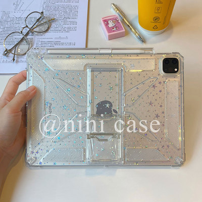 清透感/星星背卡透明ipad支架壳