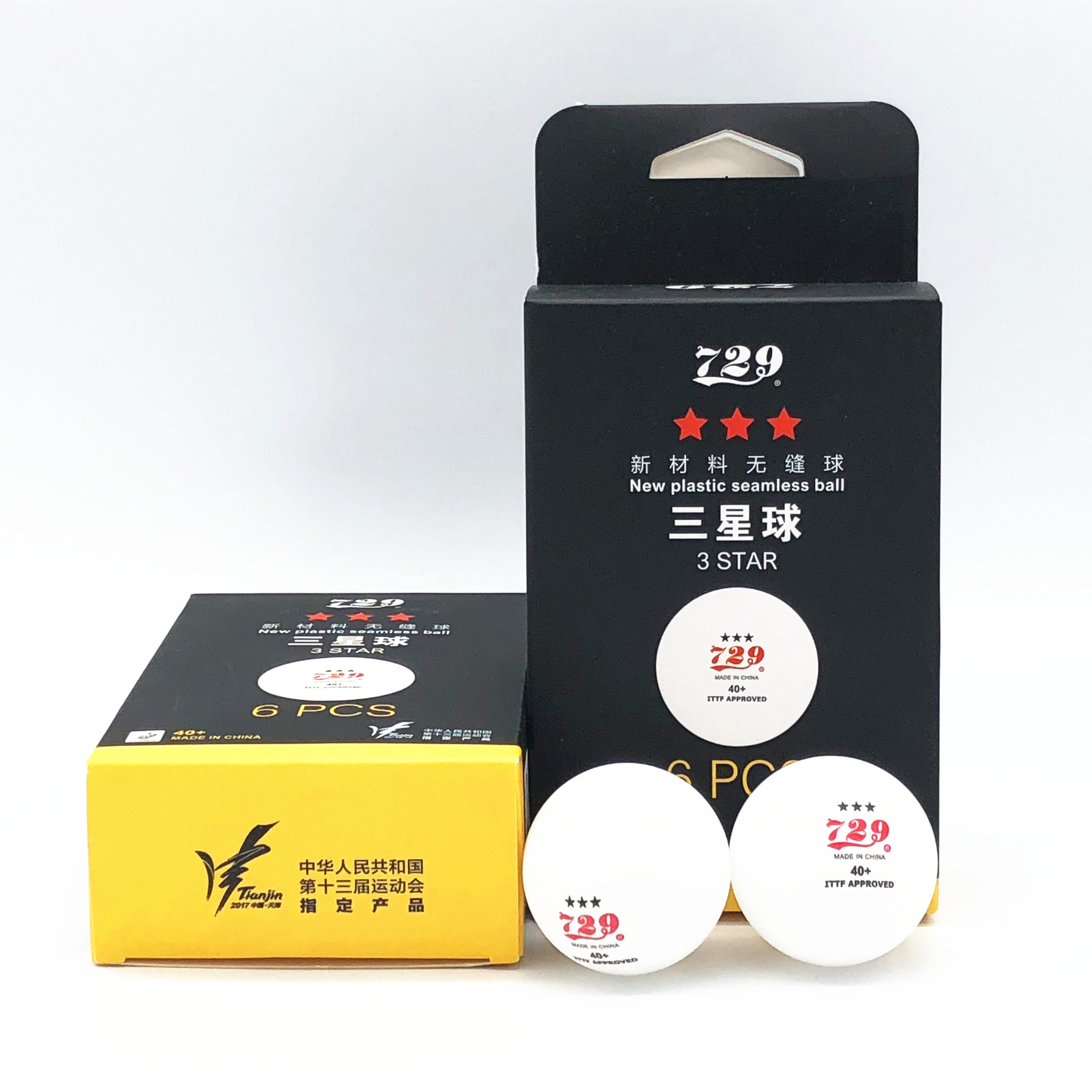 729正品乒乓球一星二星三星级训练比赛用球无缝球40+新材料兵乓球