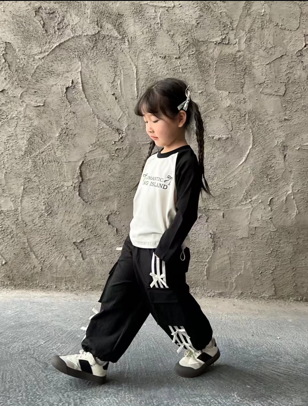 女童秋装套装2025新款洋气女宝宝运动时髦春秋季休闲儿童装两件套