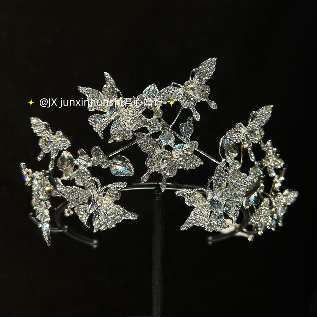 君心家 ETE极简蝴蝶皇冠新娘个性小冠