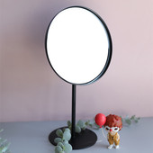 高清化妆镜台式 桌面ins风网红可旋转梳妆台美妆圆镜子试戴首饰镜