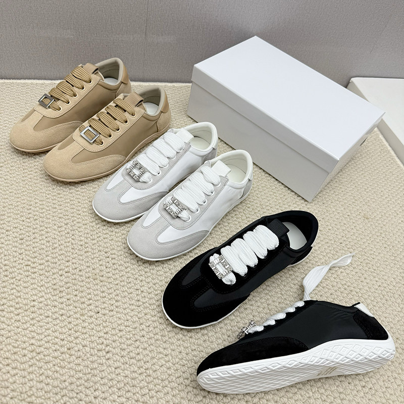 明星檀健次同款25秋冬真皮系带德训鞋女舒适平底拼色运动休闲单鞋