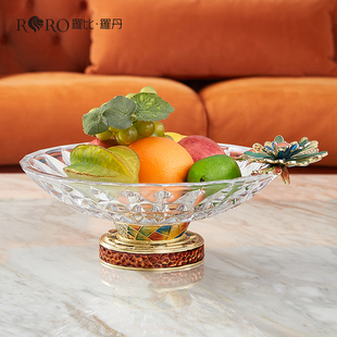 罗比罗丹《绽放》珐琅彩工艺茶几家居饰品水果盘干果糖果盘