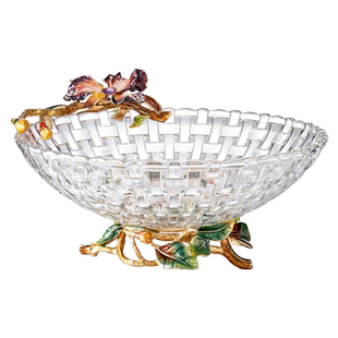 罗比罗丹珐琅彩工艺网红水果盘现代客厅茶几家用轻奢零食糖果盘