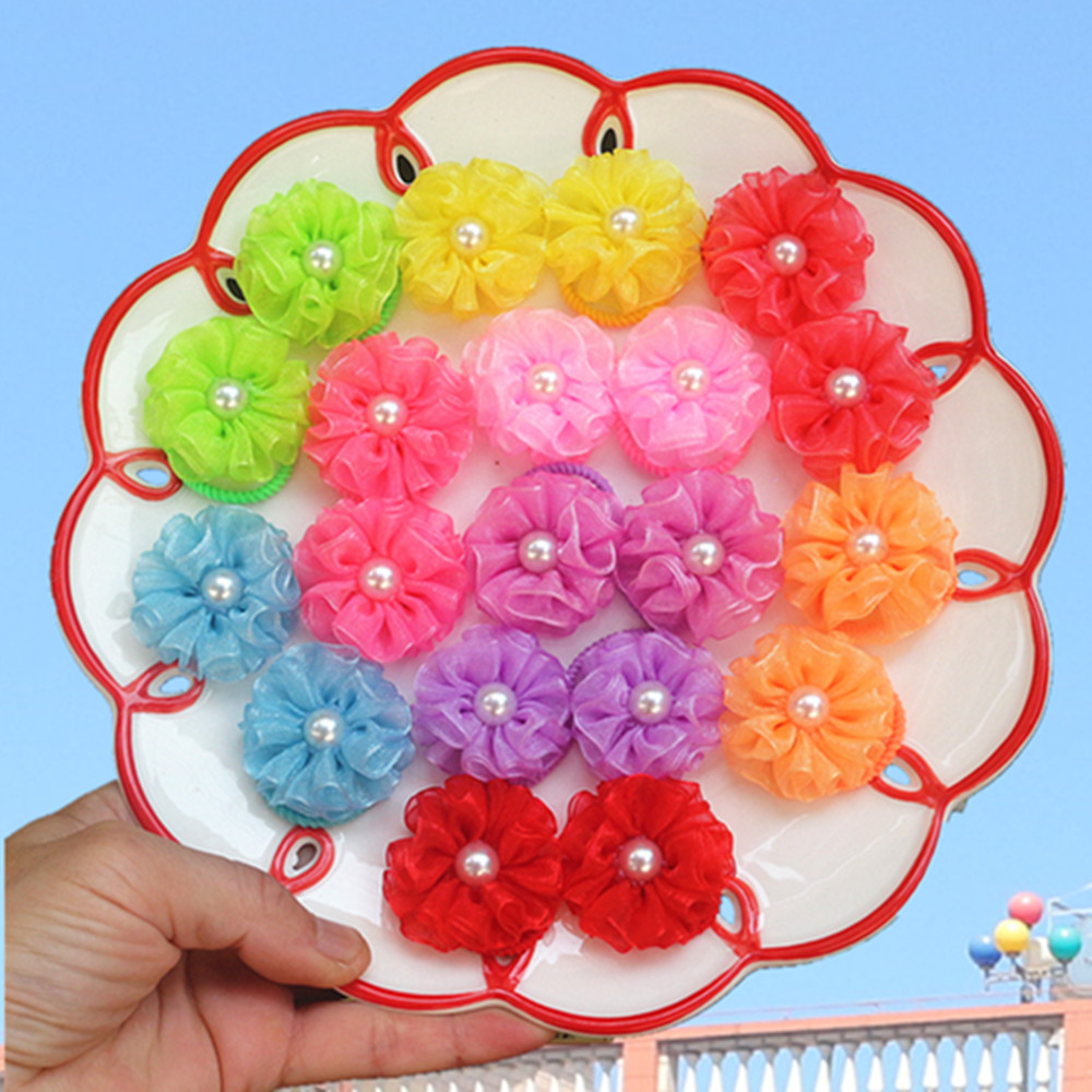 儿童糖果色发饰小女孩头饰头花扎小辫子头绳宝宝不伤发皮筋小啾啾