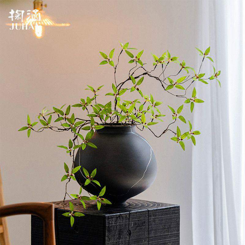 新中式仿真石榴枝条藤蔓高档客厅餐桌树枝摆件假花束摆设干花装饰