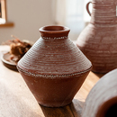 红陶罐手工粗陶多肉花盆花瓶花器土陶罐瓦罐新中式 古法制造插干花