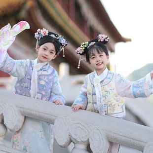女童汉服春装2026新款儿童清朝格格装古风古装格格服装