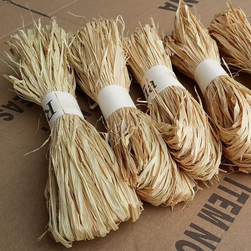 天然拉菲草填充物情人节伴手礼盒装饰铺垫编织绳草绳鲜花包装材料