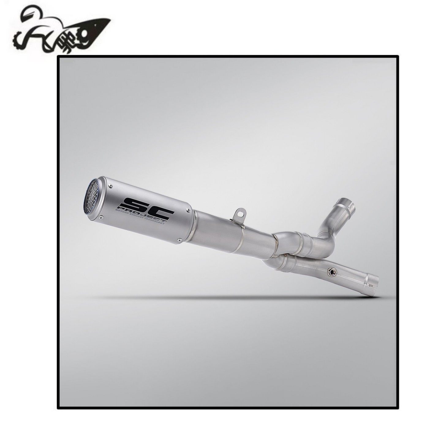 摩托车雅马哈 R1 /MT10 改装不锈钢钛合金去双出中段前段排气管