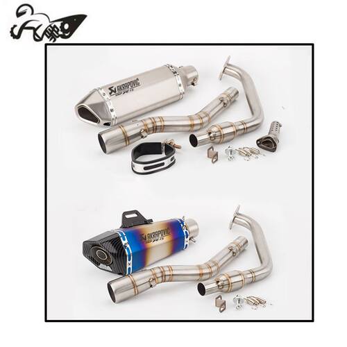 适用雅马哈 R15V2 R15V3前段触媒前段半回压摩托车改装排气管六角