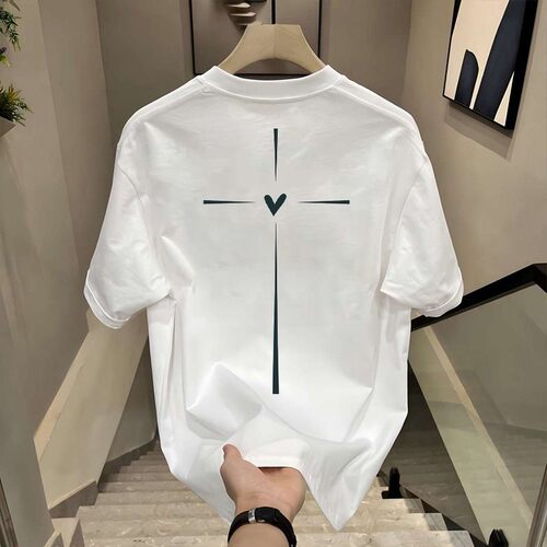 海外订单尾货~剪标撤回外贸夏季时尚重磅纯棉短袖t恤男女百搭上衣