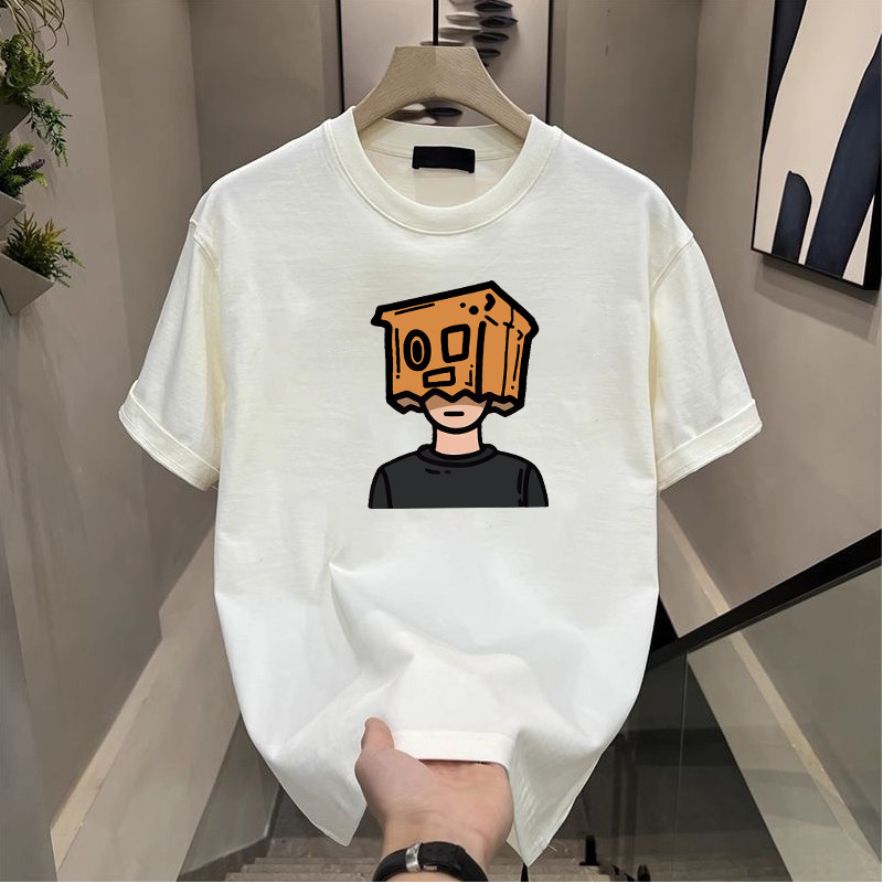 브랜드 대외 무역 라벨을 자르고 남은 물건을 카운터에서 픽업하세요. 남녀 공용 반팔 티셔츠 커플용 반팔 탑