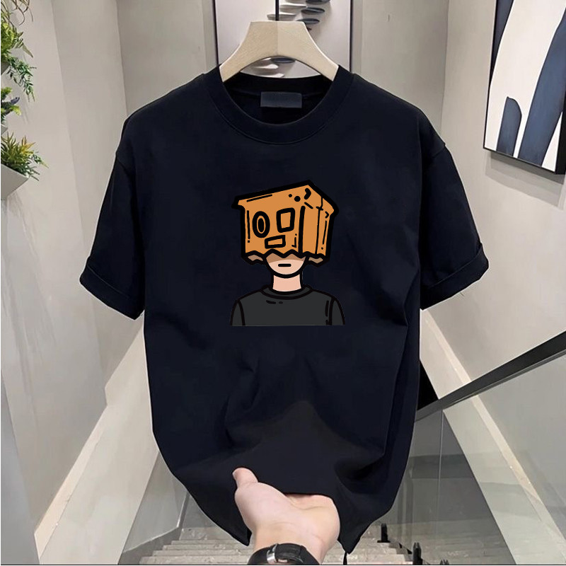 브랜드 대외 무역 라벨을 자르고 남은 물건을 카운터에서 픽업하세요. 남녀 공용 반팔 티셔츠 커플용 반팔 탑