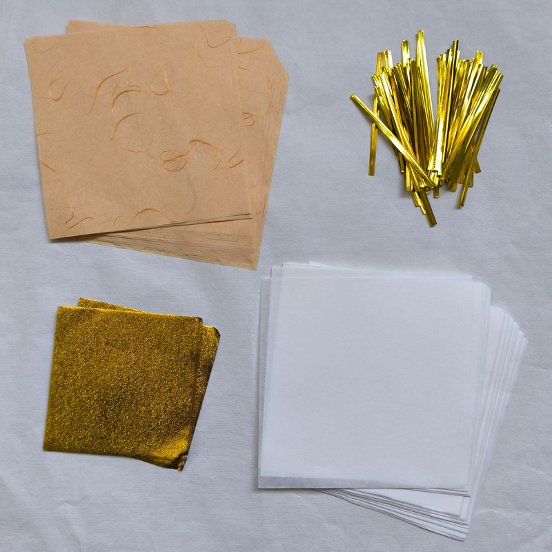 小青柑包装纸柑普茶白棉纸金丝棉金锡纸铝箔纸白茶龙珠大红柑扎带