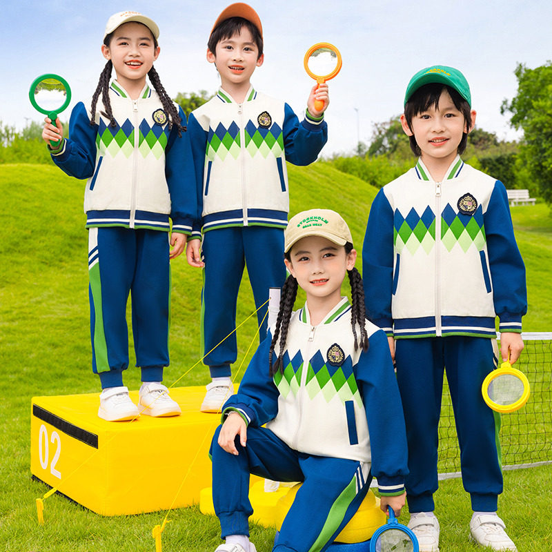 幼儿园运动会棒球服小学生春秋班服兄妹装英伦风校服学院风套装