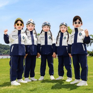 幼儿园园服春秋装冲锋衣三件套一年级小学生班服冬季校服套装防寒