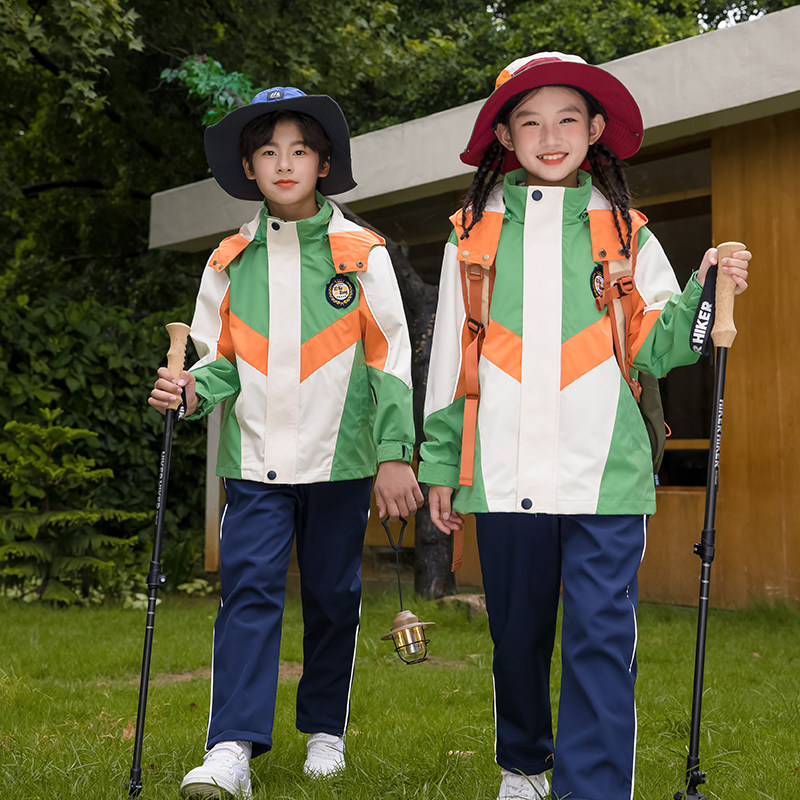 儿童冲锋衣校服小学生春秋款运动会服装中学生班服幼儿园园服套装