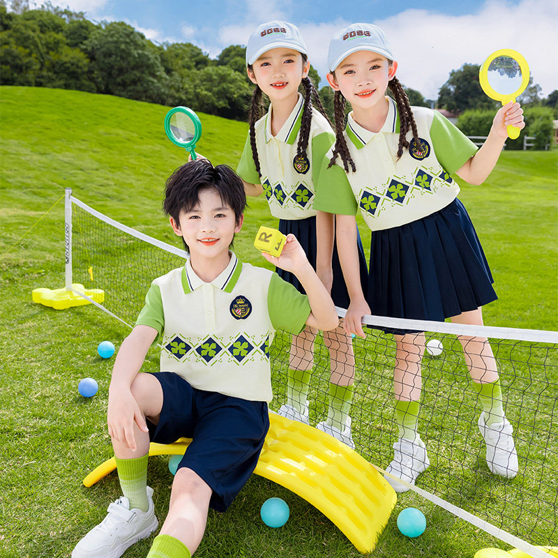 小学生校服夏季儿童运动会短袖套装班服幼儿园园服六一儿童演出服