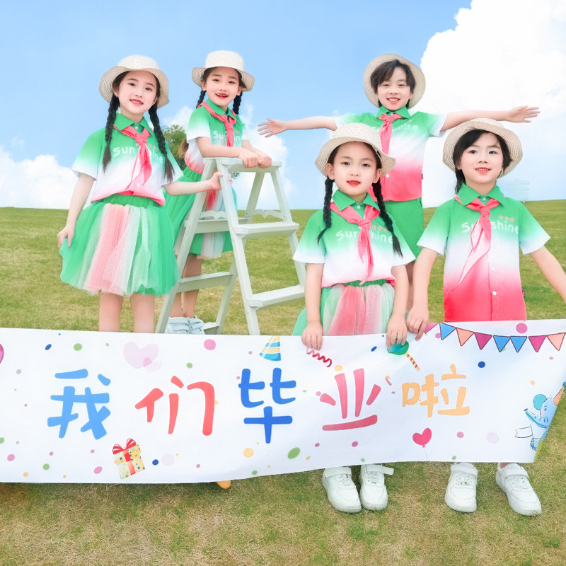 六一儿童节合唱演出服女童舞蹈蓬蓬裙男童礼服小学生毕业表演服装