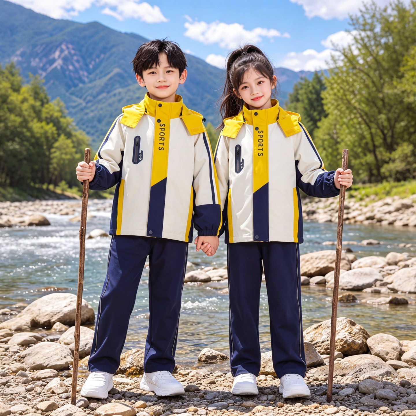 小学生校服冲锋衣外套儿童班服秋冬款加厚一二年级幼儿园园服套装