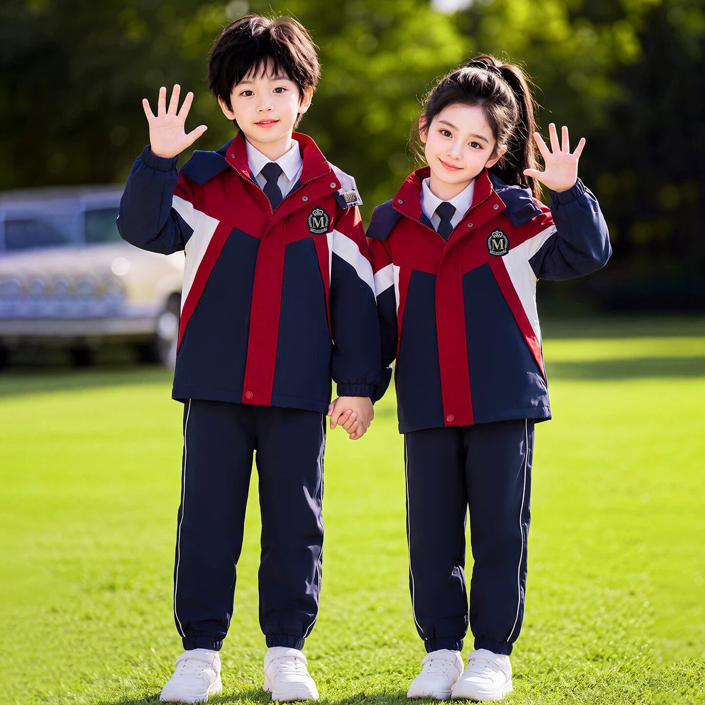 秋冬三合一冲锋衣校服园服套装