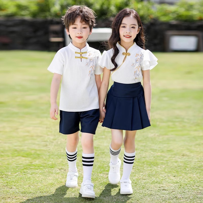 小学生校服国风六一少儿节朗诵大合唱夏季表演出服幼儿园园服班服