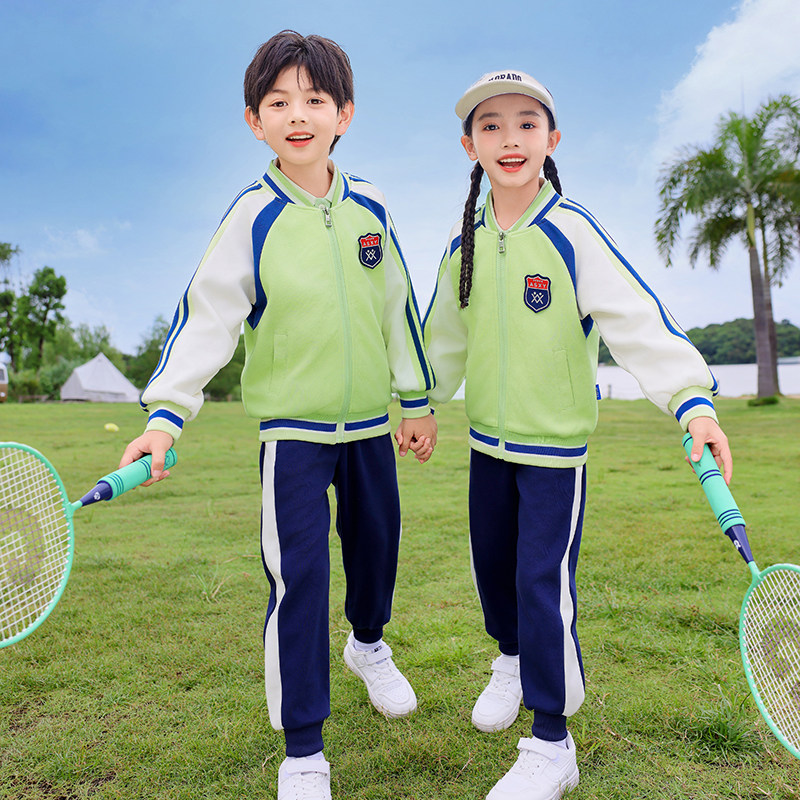 幼儿园园服春秋装校服套装新款中小学生春季时尚学院风班服两件套