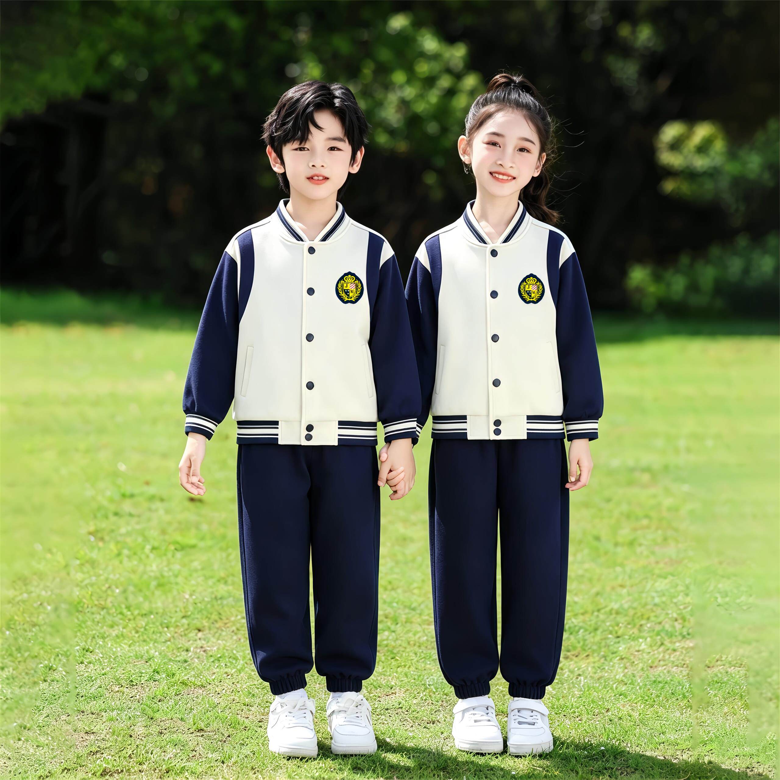 小学生园服校服长袖春秋三件套