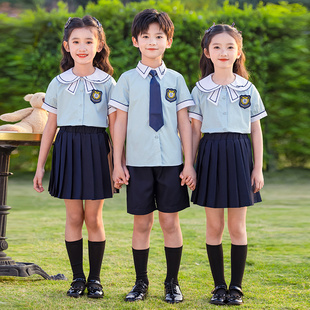 2025新款连衣裙小学生校服夏季英伦风学院风韩版制服幼儿园服班服
