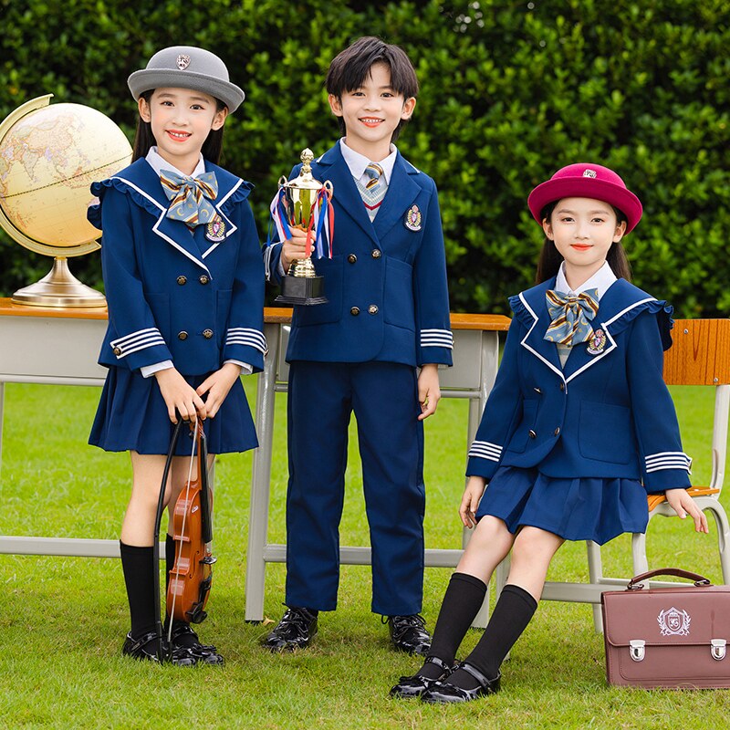 小学生校服春秋装西服英伦学院风班服套装幼儿园园服秋冬装三件套