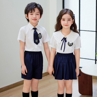 英伦风夏天 儿童幼儿园园服夏装 校服套装 小学生夏季 班服毕业照服装