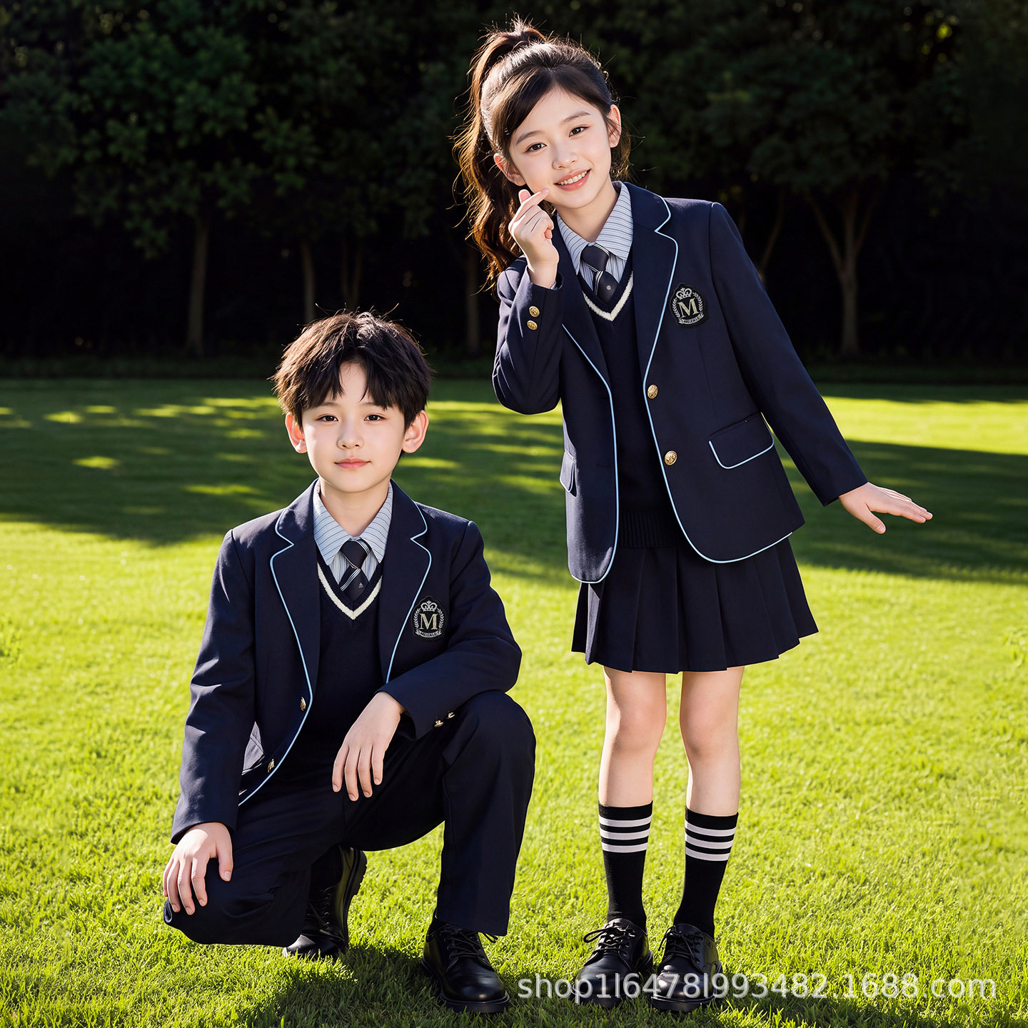 小学生西装校服套装春秋款英伦风幼儿园园服礼服装一年级儿童班服