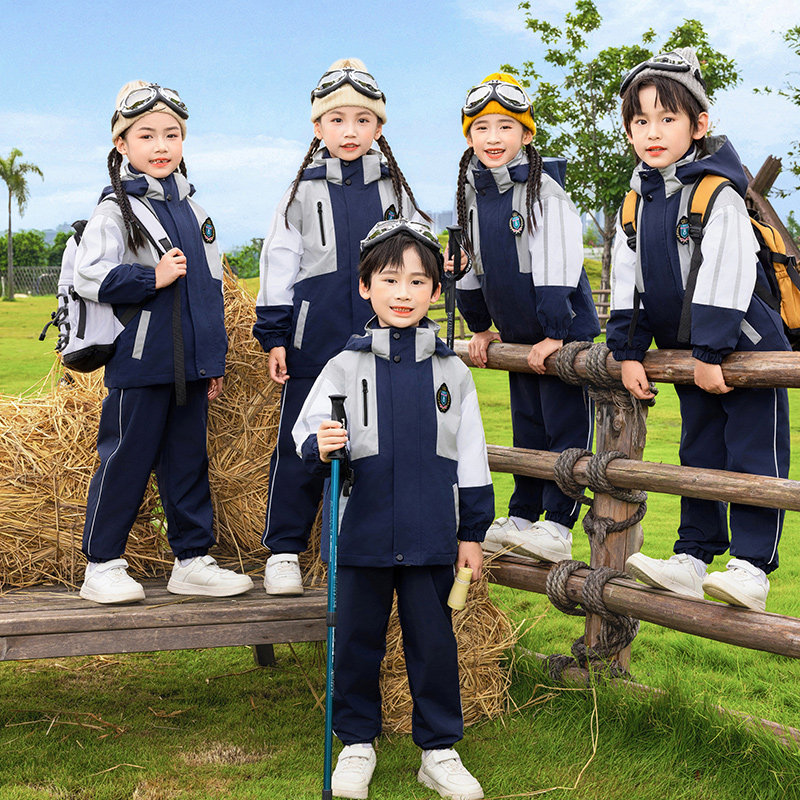 学院风班服小学生校服套装春秋款冲锋衣儿童运动装幼儿园孩子园服