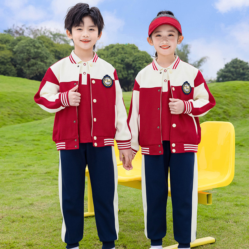 校服小学生班服套装儿.童春秋款学院风棒球服幼儿园园服夏季短袖2