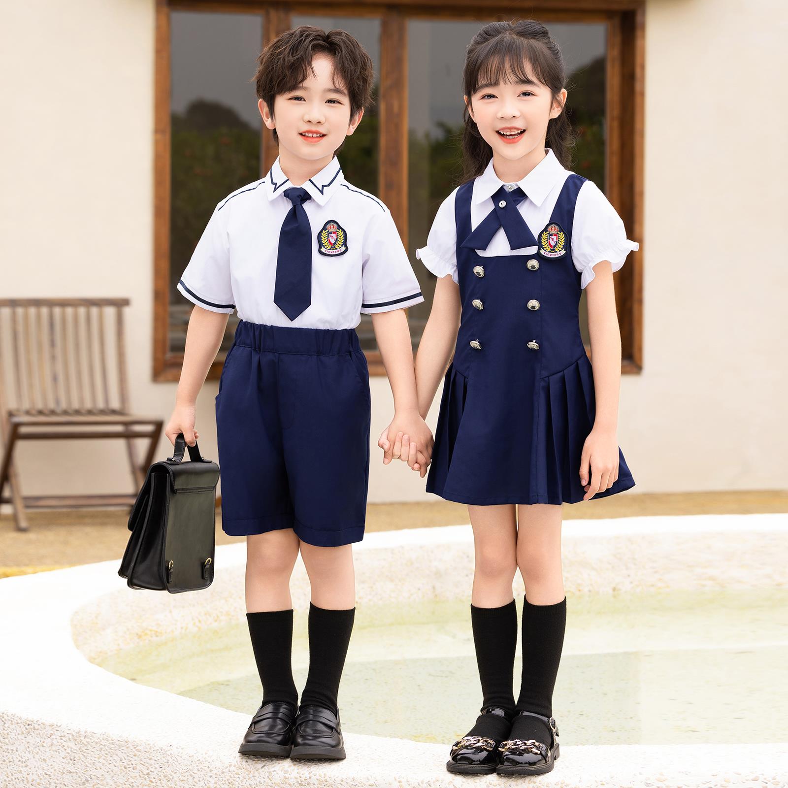 幼儿园园服夏季学院风大班毕业礼服六一儿童演出合唱服小学生班服