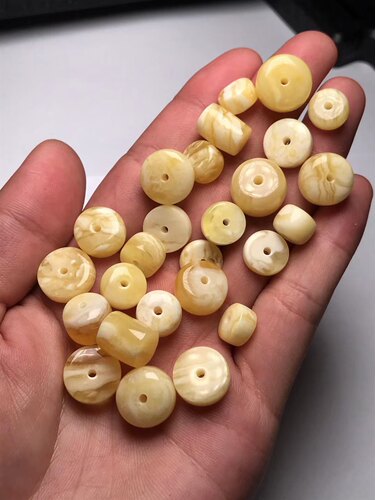 直播 专拍 精品 琥珀 蜜蜡珠子 隔片 老型  桶珠 雕刻件 配饰吊坠