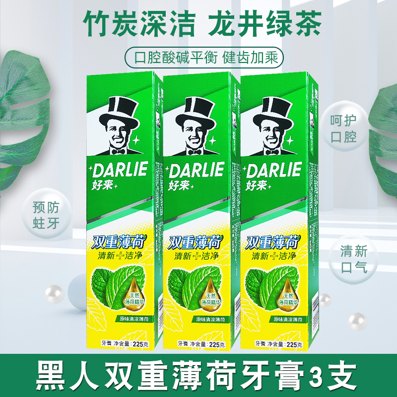 好来(原黑人)牙膏双重薄荷225g