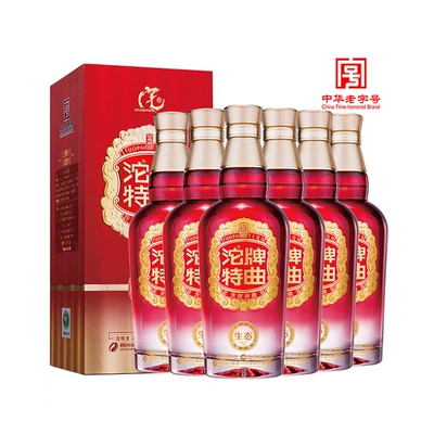 沱牌酒生态特曲38度500ml*6瓶整箱装浓香型白酒新老包装随机LM